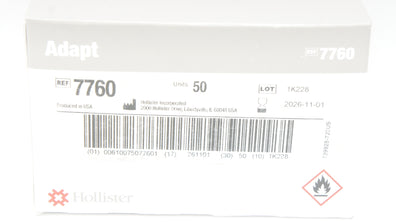 Hollister 7760 Adapt Adhesive Remover Wipe No Sting - Box of 50